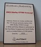 1:18 Auto Art Shelby GT 500 Concept 2005 White W/Blue Stripes. Uploaded by indexqwest